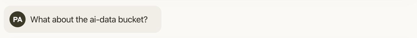 Prompt for other bucket