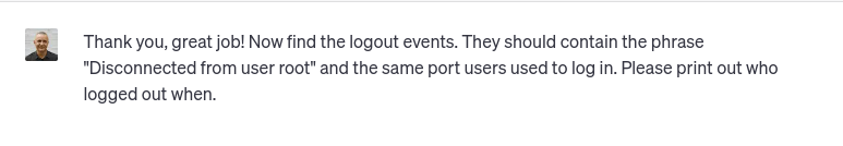 Logout events problem